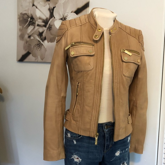 Michael Kors leather Moto Jacket - Picture 2 of 8